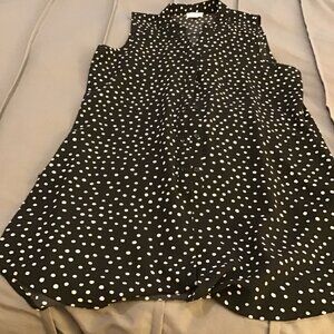 Spense Polka Dot Sleeveless Blouse – SP